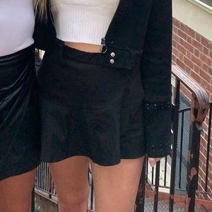 Zara black mini skort